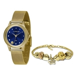 Relógio Lince Feminino Ref: Lrgh122l Kx04d1kx Dourado + Semijóia