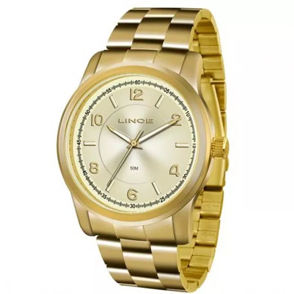 Relógio Lince Feminino Ref: Lrgj066l C2kx Casual Dourado