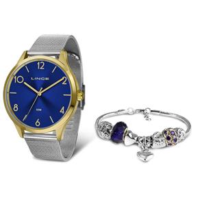 Relógio Lince Feminino Ref: Lrt4599l Kw33d2sx Bicolor + Semijóia