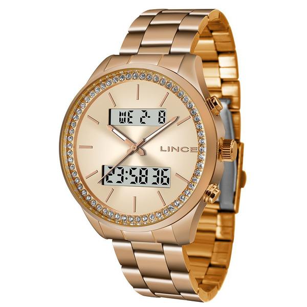 Relógio Lince Feminino Rose Gold Anadigi - Lar4591l