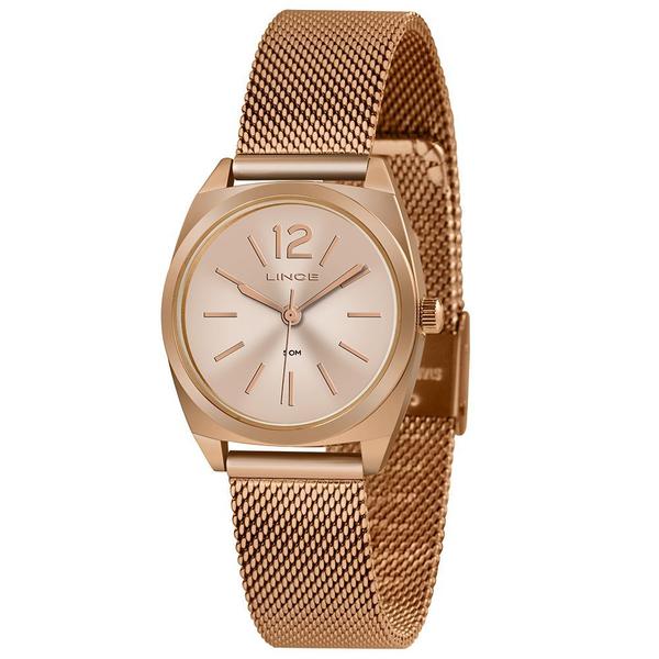 Relogio Lince Feminino Rose Pequeno a Prova Dagua Pulseira Esteira LRRH137L R2RX