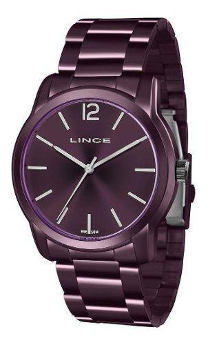 Relogio Lince Feminino Roxo a Prova Dagua Lrv4449l U2ux