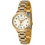 Relogio Lince Feminino Social Dourado Wr 50 Metros Lrgh034l