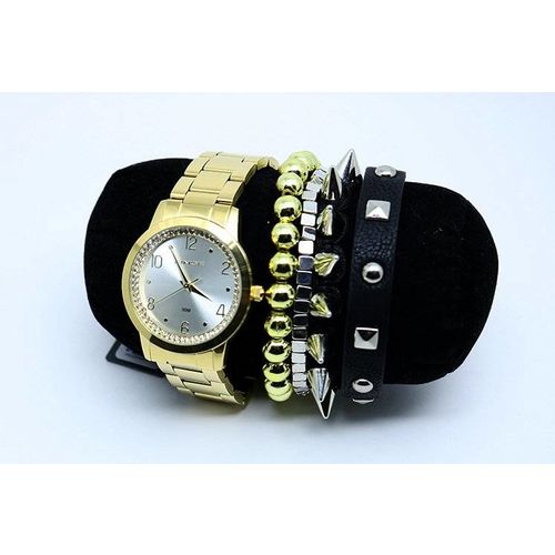 Relógio Lince Lrg4248l Dourado com Pulseiras