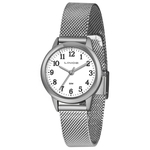 Relógio Lince LRM4653L B2SX feminino prateado mostrador branco