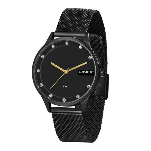 Relógio LINCE LRN4623L P1PX Preto - Pulseira Esteira