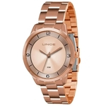 Relógio Lince LRR4416L RXRX feminino rosé mostrador rosé