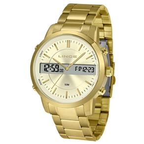 Relogio Lince Masculino Anadigi Mag4489S C1Kx Dourado