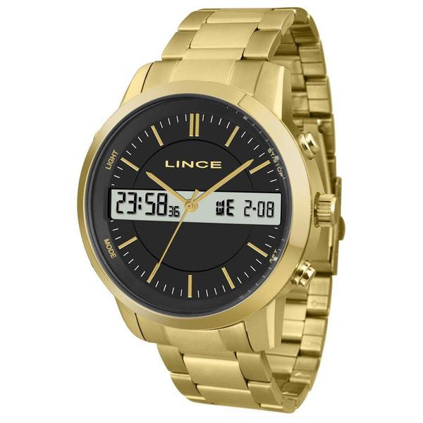 Relógio Lince Masculino Anadigi MAG4489S/P1KX Dourado/Preto