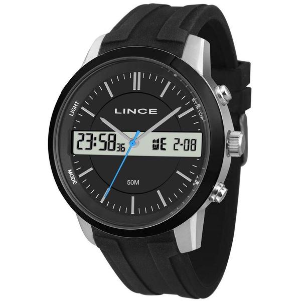 Relógio Lince Masculino Anadigi Map4490s P1px - Prata