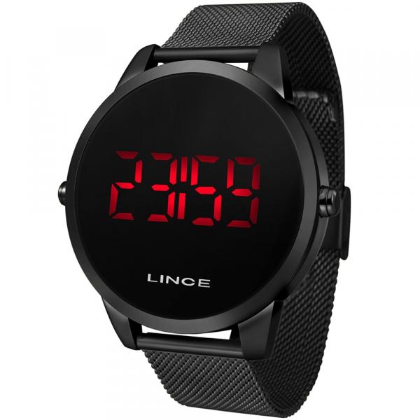 Relógio Lince Masculino Digital Led Preto Redondo Mdn4586l Pxpx