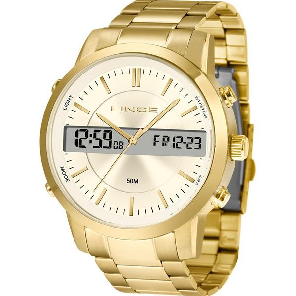 Relógio Lince Masculino Dourado MAG4489SC1KX