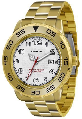 Relógio Lince Masculino Dourado Mrg4334l-b2kx