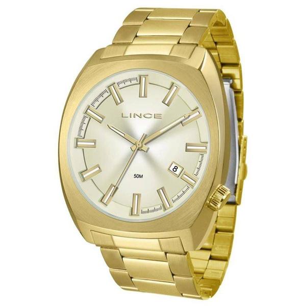 Relógio Lince Masculino Grande Mrg4584s C1kx Dourado Casual