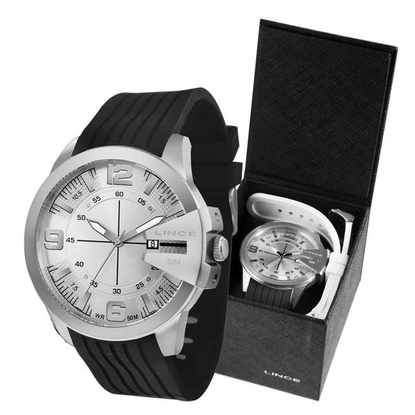 Relógio Lince Masculino Kit Dual Prata MRP4333S-KW38