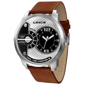 Relogio Lince Masculino Mrch080s P2nx Marrom Aço Analogico