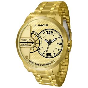 Relogio Lince Masculino Mrgh049s C2kx Dourado Aço Analogico