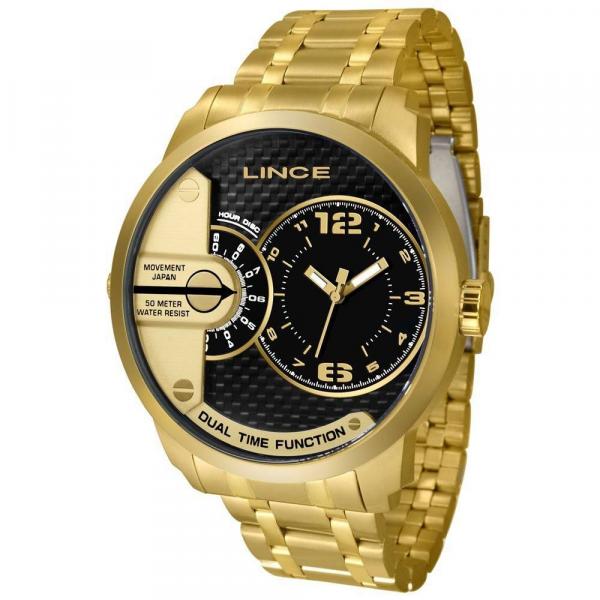 Relógio Lince Masculino Mrgh049s P2kx Big Case Dourado