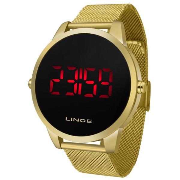 Relógio Lince Masculino Ref: Mdg4586l Pxkx Digital LED Dourado