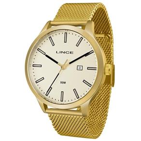 Relógio Lince Masculino Ref: Mrg4494s C1kx Mesh Dourado