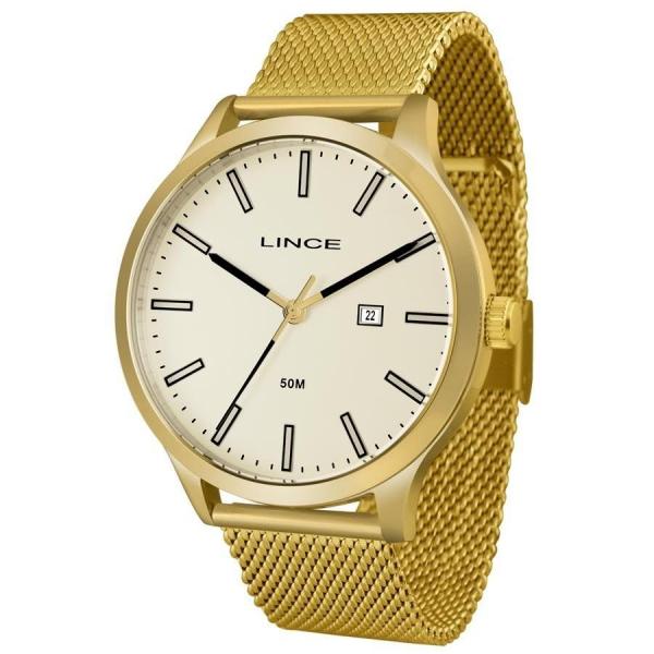 Relógio Lince Masculino Ref: Mrg4494s C1kx Mesh Dourado