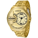 Relógio Lince Masculino Ref: Mrgh049s C2kx Big Case Dourado