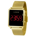 Relógio LINCE MDG4596L PXKX LED VERMELHO Gold/Dourado