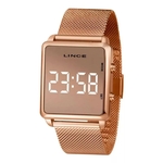 Relógio Lince MDR4619L BXRX Digital feminino espelhado rosé