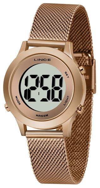 Relógio LINCE SDPH113L BXRX Redondo Digital Rose Gold