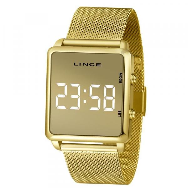 Relógio Lince Unissex Dourado Quadrado Mdg4619l Bxkx