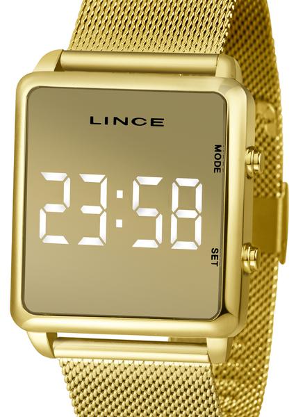 Relógio Lince Unissex Dourado Quadrado Mdg4619l Bxkx
