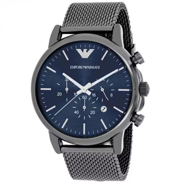 Relógio Luxo Emporio Armani Ar1979 Cinza Aço Novo