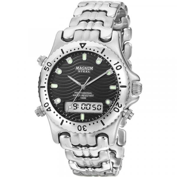 Relógio Magnum Feminino Prata Steel MS10049T