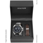 Relógio Magnum Kit Masculino Com Pulseira Couro Ma34496c