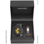 Relógio Magnum Kit Masculino Com Pulseira Couro Ma34334u