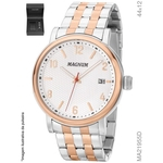 Relógio Magnum Kit Masculino Prata Com Pulseira Ma21955d