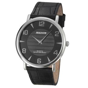 Relógio Magnum Ma21893T Super Fino Pulseira Couro