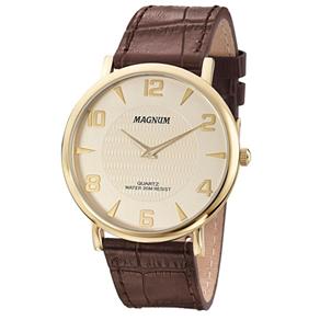 Relógio Magnum Ma21893X Super Fino Pulseira de Couro