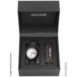 Relógio Magnum Masculino Aço Preto Kit Pulseira Ma32685d