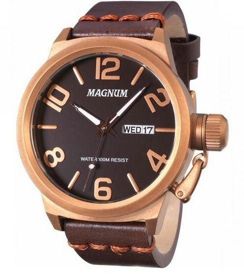 Relógio Magnum Masculino Analógico Couro Ma33399m