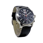 Relogio Magnum Masculino Chronograph Pulseira de Couro Preta Casual 10ATM