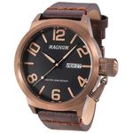 Relógio Magnum Masculino Couro Bronze Ma33399r