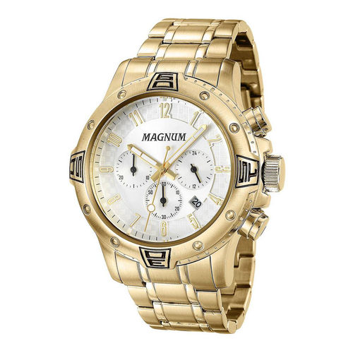 Relógio Magnum Masculino Cronógrafo Dourado Ma34405h