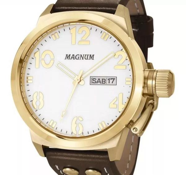 Relógio Magnum Masculino Dourado Ma32783b Military