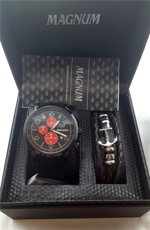 Relógio Magnum Masculino Kit com Pulseira Ma34334z