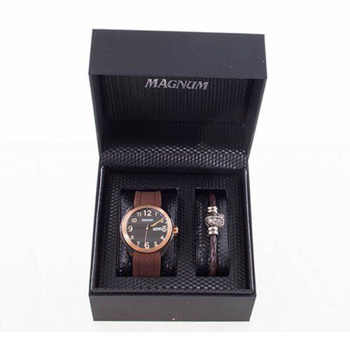 Relógio Magnum Masculino Kit com Pulseira Ma34987x