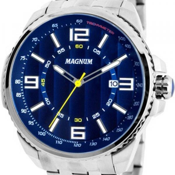 Relógio Masculino Magnum MA32783P Prova D´Agua Pulseira em Couro