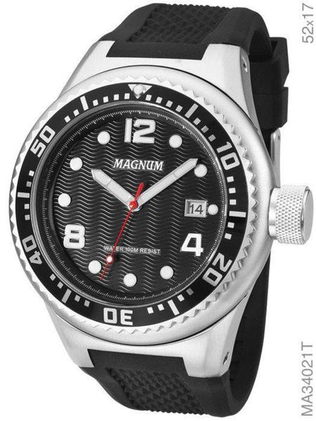 Relógio Magnum Masculino Ref: Ma32961t Casual Prateado