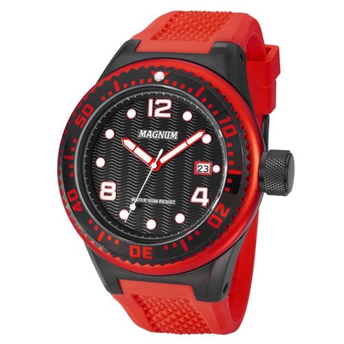 Relógio Magnum Masculino Pulseira Vermelha - Ma34021v