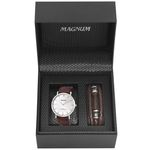 Relógio Magnum Masculino Ref: Ma21900d Slim + Pulseira